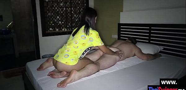 Wet Asian teen with amazing ass Leena massage and sucked dick before sex